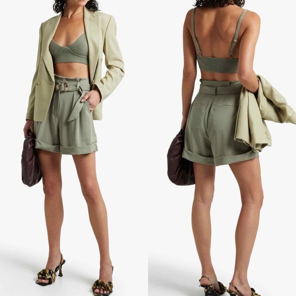 Jonathan Simkhai Ribbed Lambswool Cashmere Blend Knit Bra Top Size Medium - Picture 6 of 8